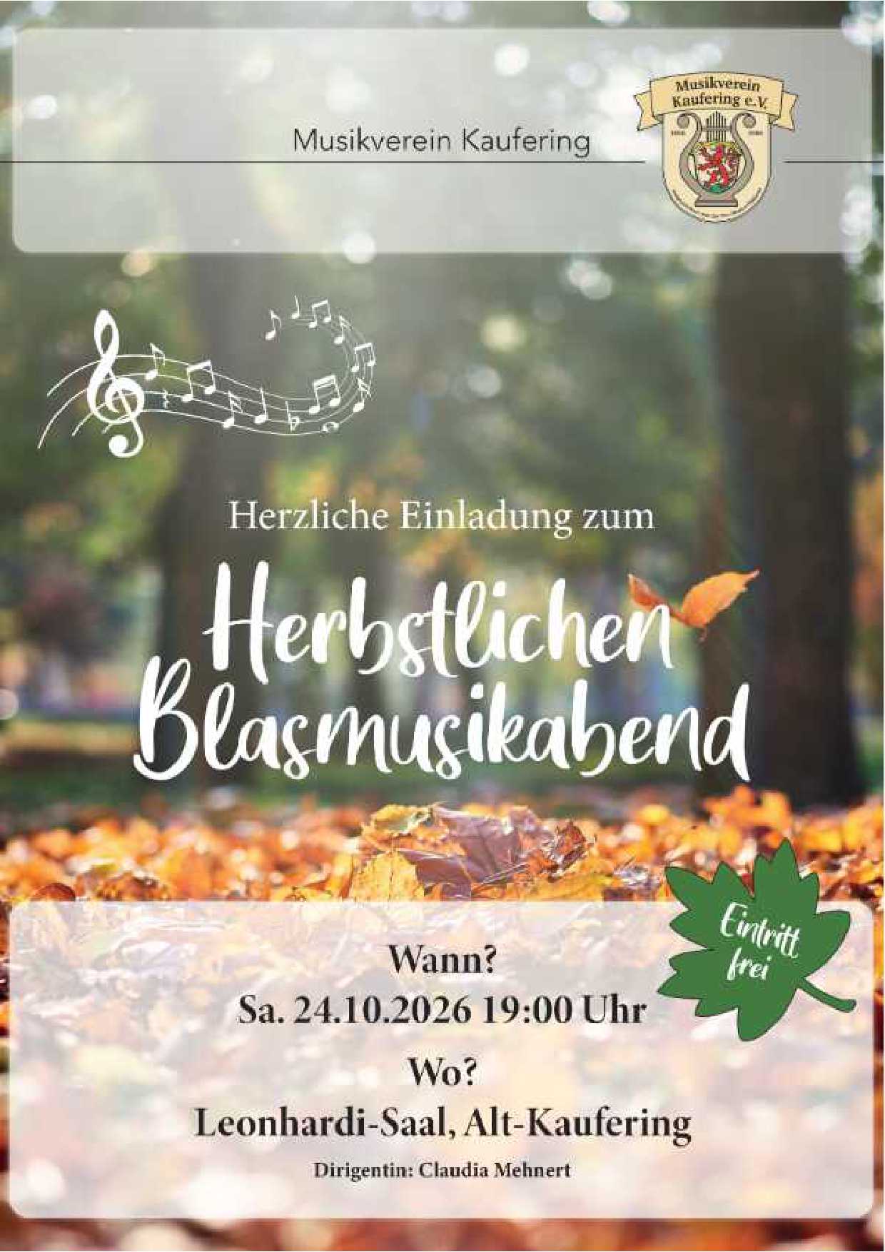 Herbstlicher Blasmusikabend 2026