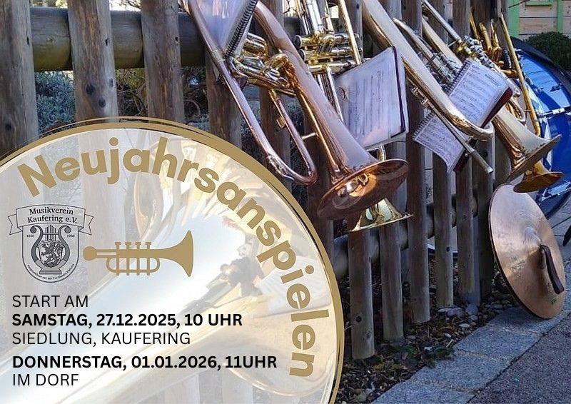 Plakat Neujahr Anspielen